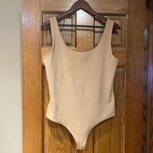 Express Neutral-Colored Body Contour Bodysuit - Size Large